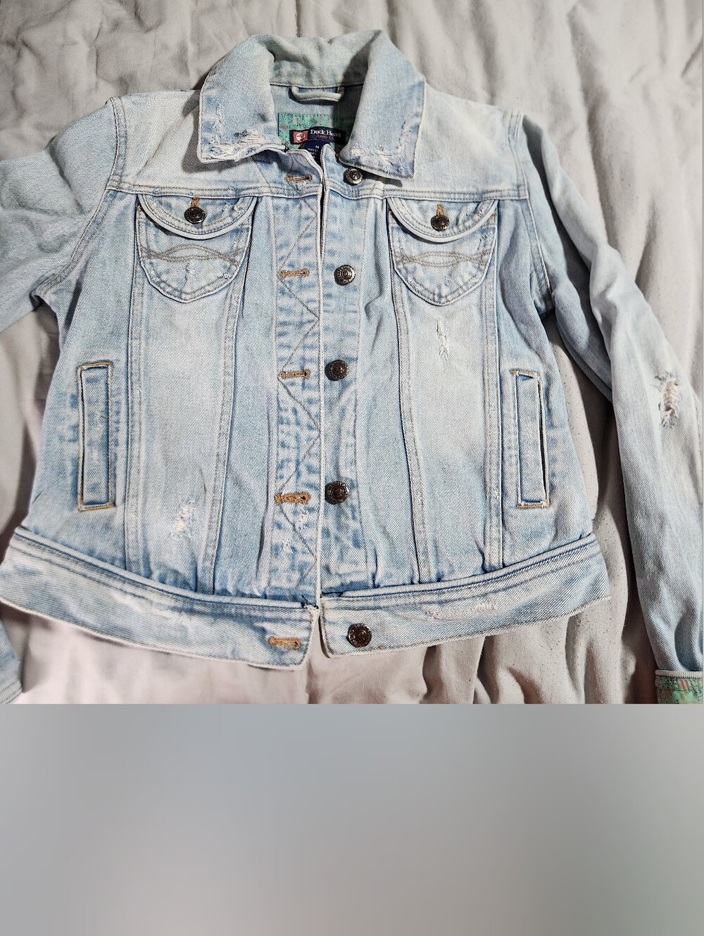 Duck Head Light Blue Distressed Denim Jacket